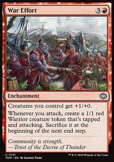 War Effort, Tarkir: Dragonstorm #131, Magic: The Gathering card