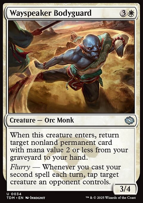 Wayspeaker Bodyguard, Tarkir: Dragonstorm #34, Magic: The Gathering card