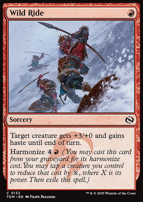 Wild Ride, Tarkir: Dragonstorm #132, Magic: The Gathering card