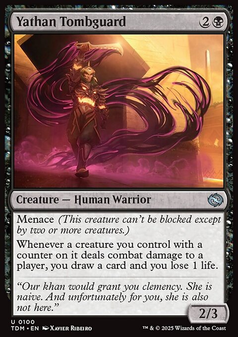 Yathan Tombguard, Tarkir: Dragonstorm #100, Magic: The Gathering card