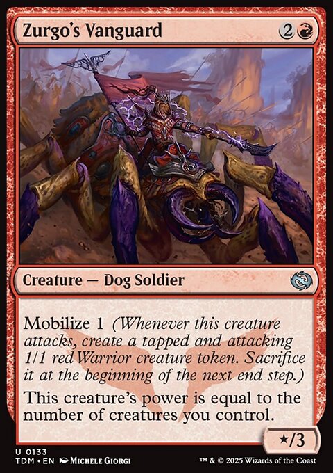 Zurgo's Vanguard, Tarkir: Dragonstorm #133, Magic: The Gathering card
