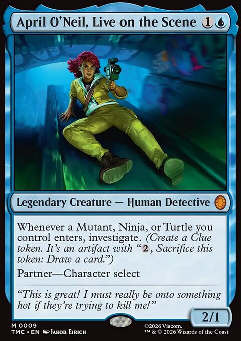 April O'Neil, Live on the Scene, Teenage Mutant Ninja Turtles Eternal #9, Magic: The Gathering card