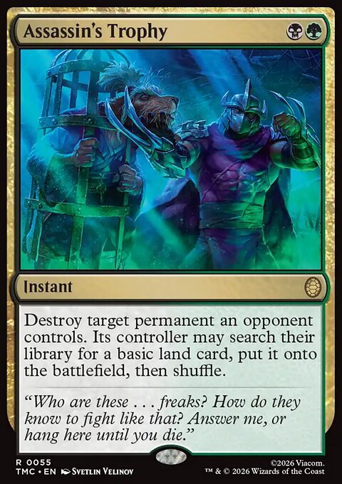 Assassin's Trophy, Teenage Mutant Ninja Turtles Eternal #55, Magic: The Gathering card