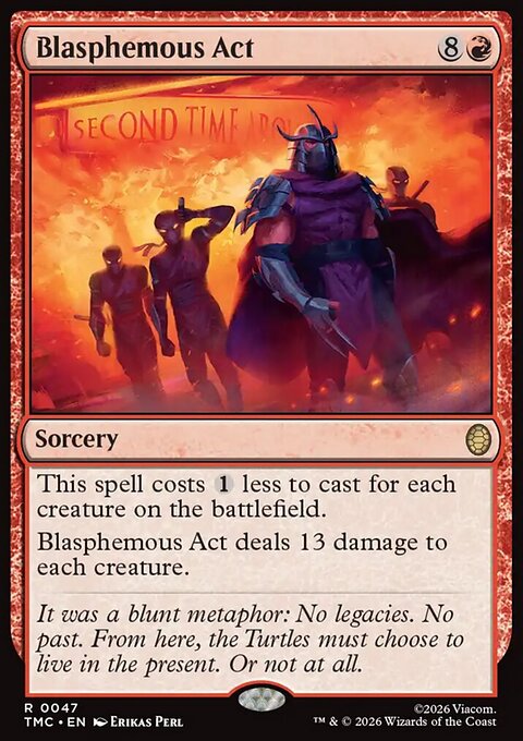 Blasphemous Act, Teenage Mutant Ninja Turtles Eternal #47, Magic: The Gathering card