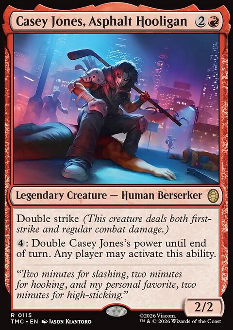 Casey Jones, Asphalt Hooligan, Teenage Mutant Ninja Turtles Eternal #115, Magic: The Gathering card