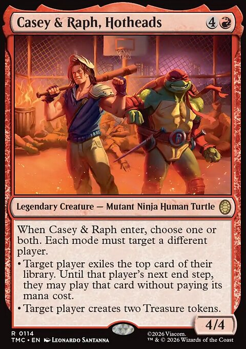 Casey & Raph, Hotheads, Teenage Mutant Ninja Turtles Eternal #114, Magic: The Gathering card
