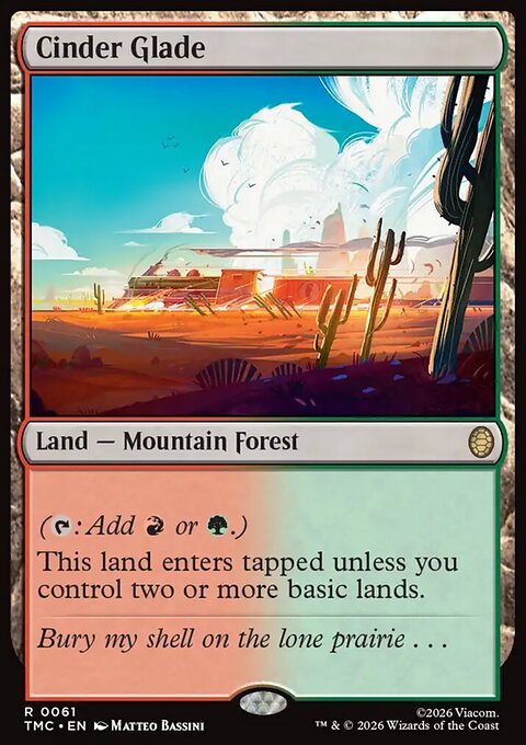 Cinder Glade, Teenage Mutant Ninja Turtles Eternal #61, Magic: The Gathering card