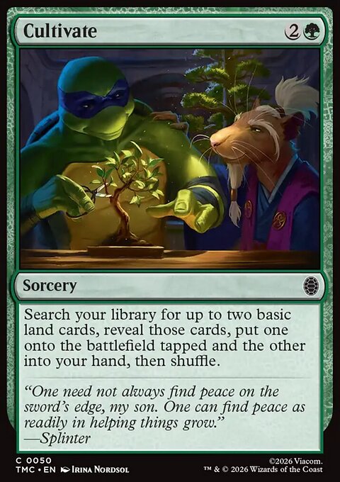 Cultivate, Teenage Mutant Ninja Turtles Eternal #50, Magic: The Gathering card