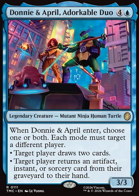 Donnie & April, Adorkable Duo, Teenage Mutant Ninja Turtles Eternal #111, Magic: The Gathering card