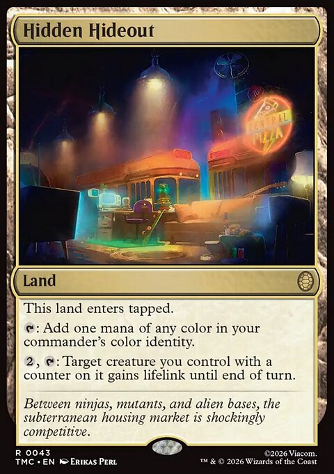 Hidden Hideout, Teenage Mutant Ninja Turtles Eternal #43, Magic: The Gathering card