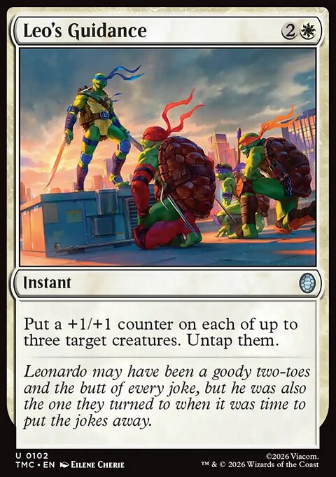 Leo's Guidance, Teenage Mutant Ninja Turtles Eternal #102, Magic: The Gathering card