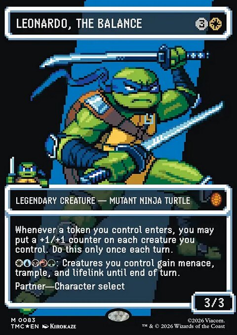 Leonardo, the Balance, Teenage Mutant Ninja Turtles Eternal #83, Magic: The Gathering card