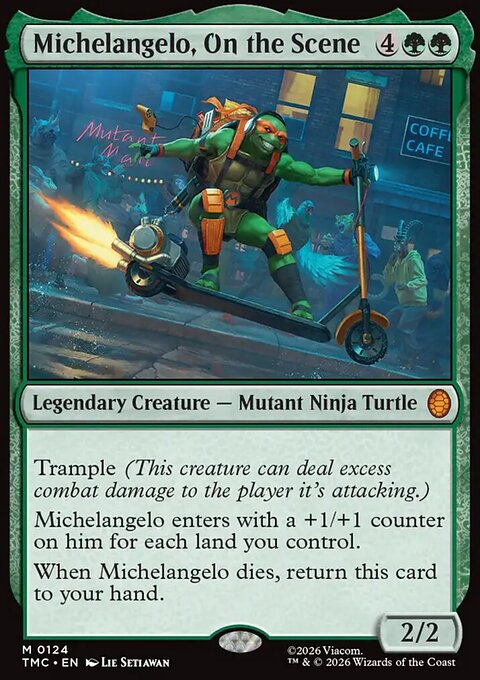 Michelangelo, On the Scene, Teenage Mutant Ninja Turtles Eternal #124, Magic: The Gathering card
