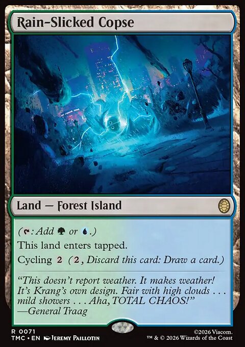 Rain-Slicked Copse, Teenage Mutant Ninja Turtles Eternal #71, Magic: The Gathering card