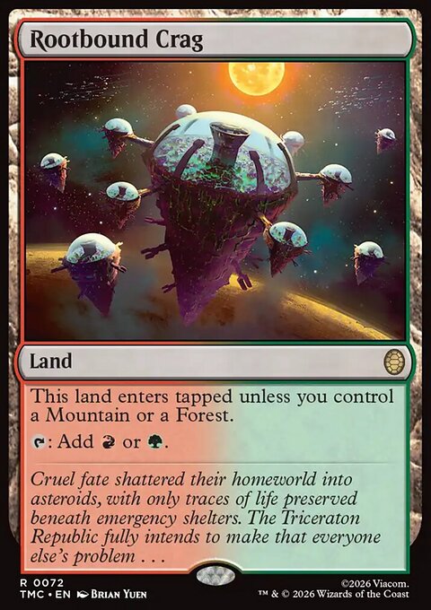 Rootbound Crag, Teenage Mutant Ninja Turtles Eternal #72, Magic: The Gathering card