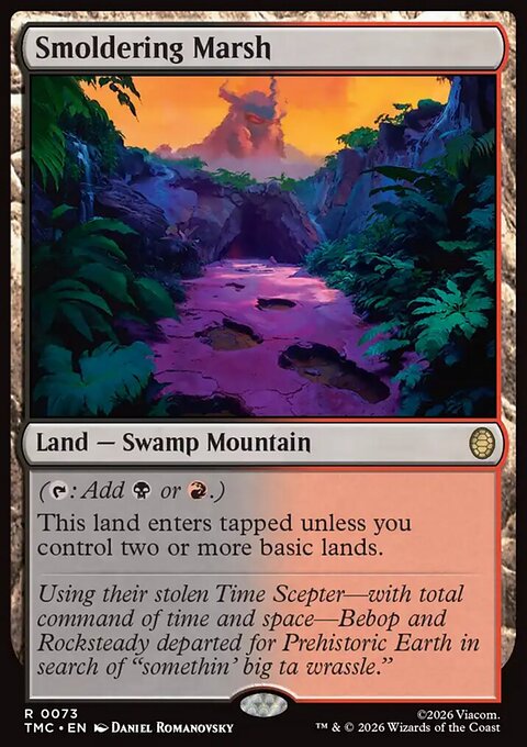 Smoldering Marsh, Teenage Mutant Ninja Turtles Eternal #73, Magic: The Gathering card