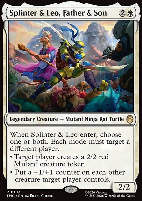 Splinter & Leo, Father & Son, Teenage Mutant Ninja Turtles Eternal #103, Magic: The Gathering card