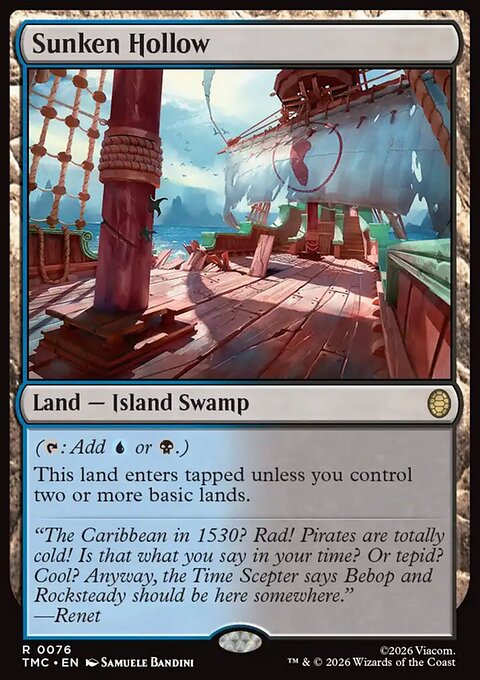Sunken Hollow, Teenage Mutant Ninja Turtles Eternal #76, Magic: The Gathering card