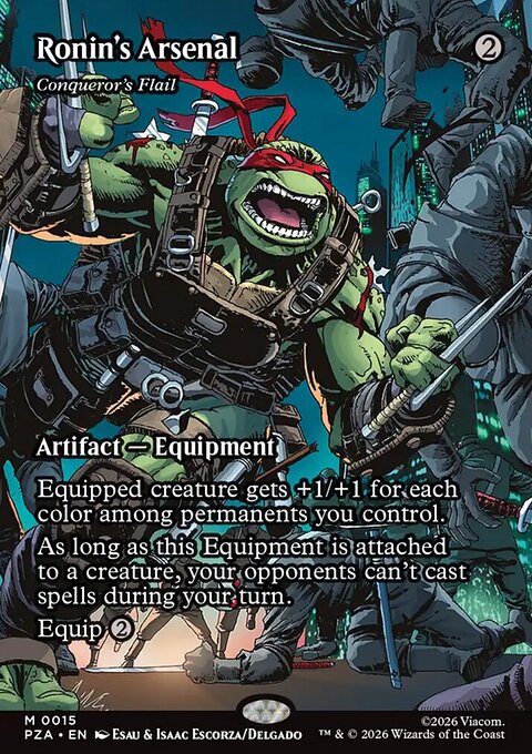 Conqueror's Flail, Teenage Mutant Ninja Turtles Source Material #15, Magic: The Gathering card
