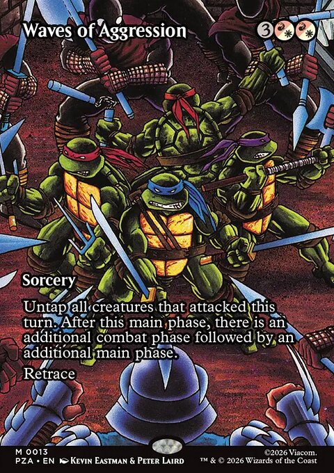 Waves of Aggression, Teenage Mutant Ninja Turtles Source Material #13, Magic: The Gathering card