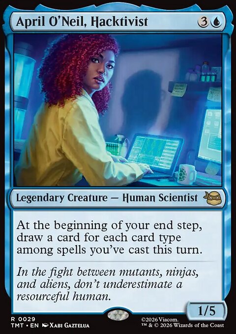April O'Neil, Hacktivist, Teenage Mutant Ninja Turtles #29, Magic: The Gathering card