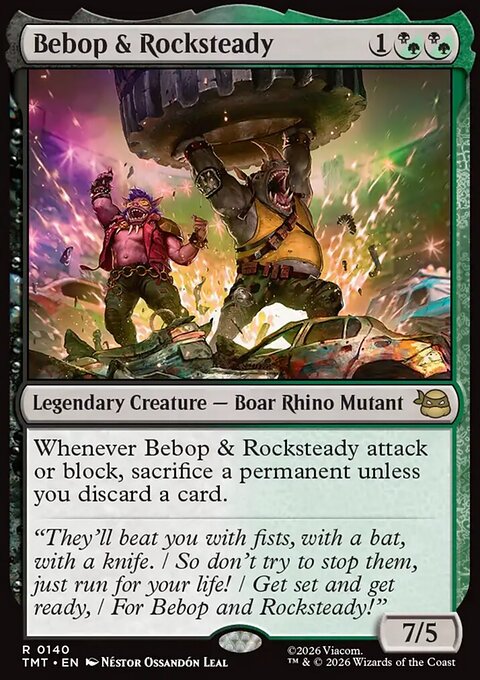 Bebop & Rocksteady, Teenage Mutant Ninja Turtles #140, Magic: The Gathering card