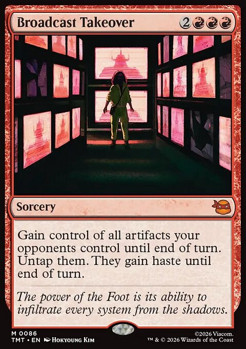 Broadcast Takeover, Teenage Mutant Ninja Turtles #86, Magic: The Gathering card