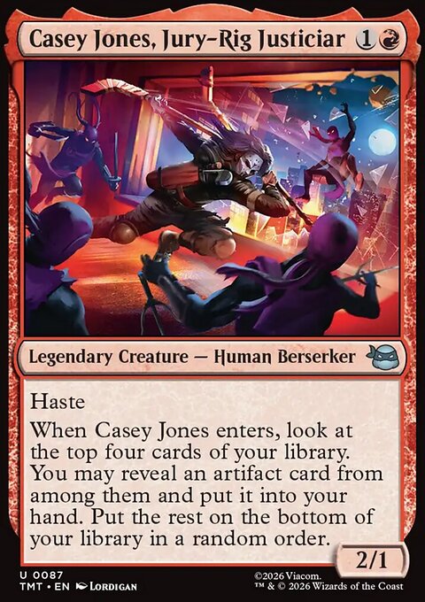 Casey Jones, Jury-Rig Justiciar, Teenage Mutant Ninja Turtles #87, Magic: The Gathering card