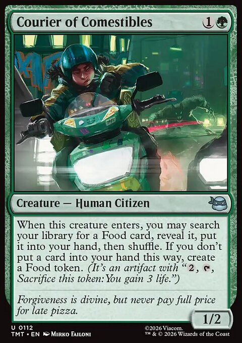 Courier of Comestibles, Teenage Mutant Ninja Turtles #112, Magic: The Gathering card