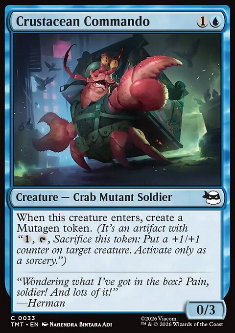 Crustacean Commando, Teenage Mutant Ninja Turtles #33, Magic: The Gathering card