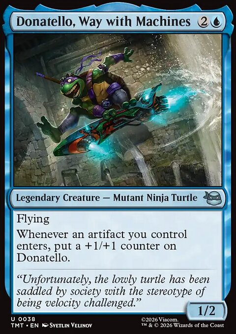 Donatello, Way with Machines, Teenage Mutant Ninja Turtles #38, Magic: The Gathering card