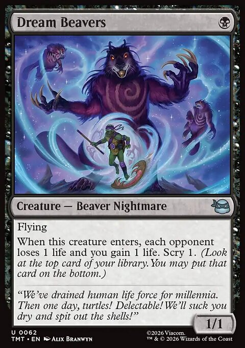 Dream Beavers, Teenage Mutant Ninja Turtles #62, Magic: The Gathering card