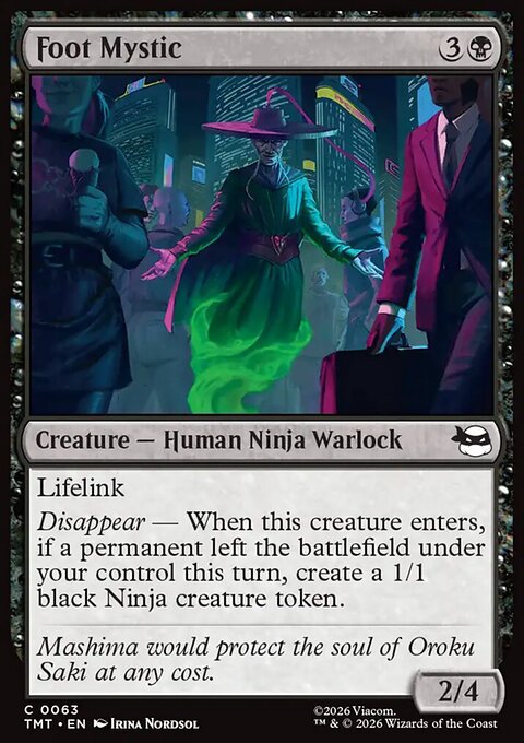 Foot Mystic, Teenage Mutant Ninja Turtles #63, Magic: The Gathering card