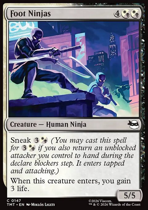 Foot Ninjas, Teenage Mutant Ninja Turtles #147, Magic: The Gathering card