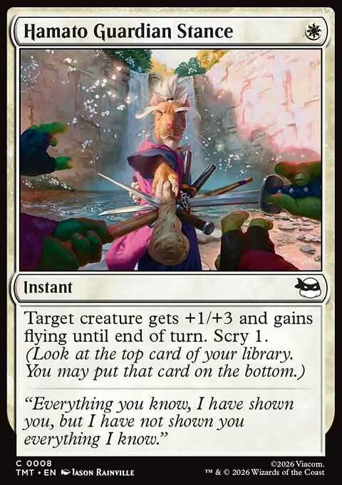 Hamato Guardian Stance, Teenage Mutant Ninja Turtles #8, Magic: The Gathering card