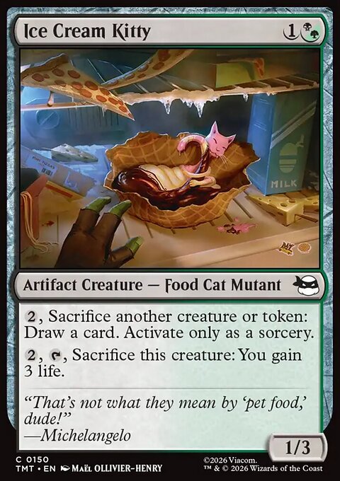 Ice Cream Kitty, Teenage Mutant Ninja Turtles #150, Magic: The Gathering card