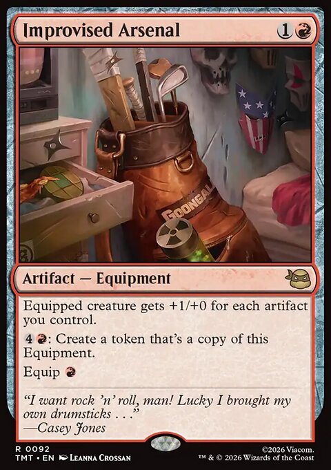 Improvised Arsenal, Teenage Mutant Ninja Turtles #92, Magic: The Gathering card