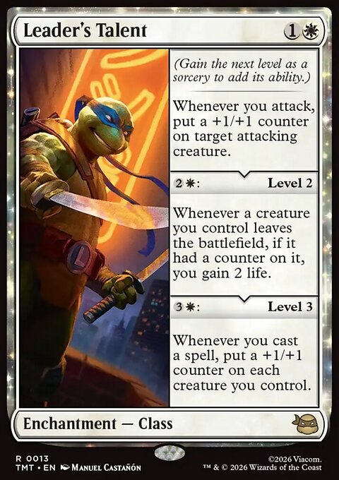 Leader's Talent, Teenage Mutant Ninja Turtles #13, Magic: The Gathering card