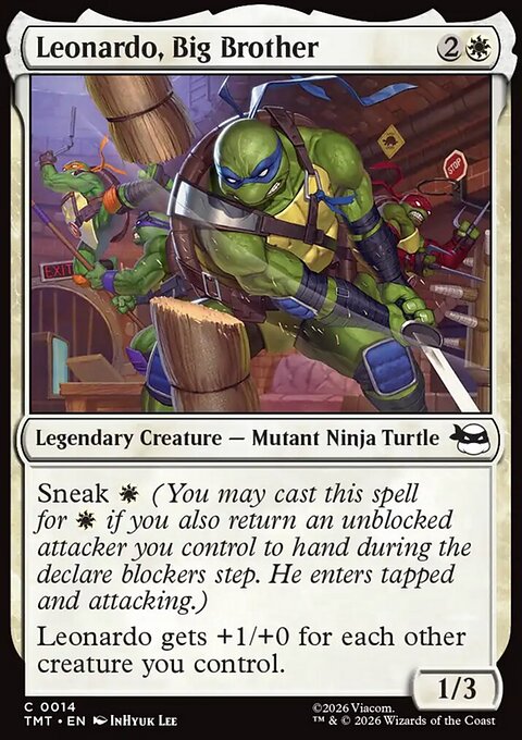 Leonardo, Big Brother, Teenage Mutant Ninja Turtles #14, Magic: The Gathering card