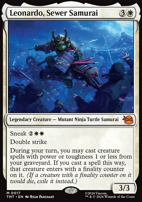 Leonardo, Sewer Samurai, Teenage Mutant Ninja Turtles #17, Magic: The Gathering card