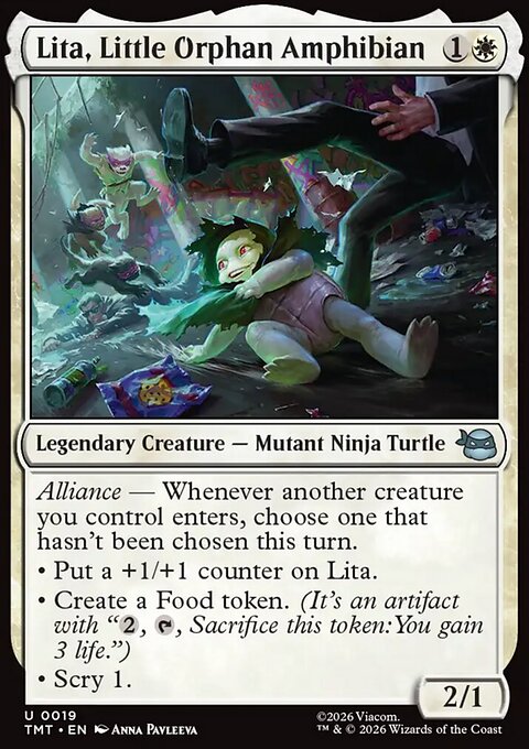 Lita, Little Orphan Amphibian, Teenage Mutant Ninja Turtles #19, Magic: The Gathering card