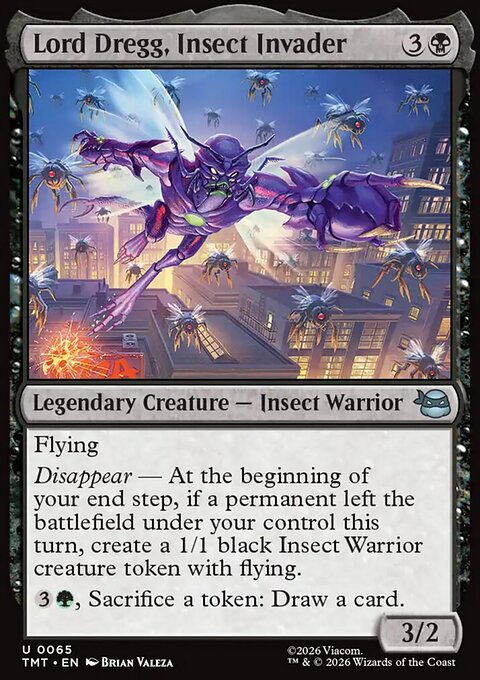 Lord Dregg, Insect Invader, Teenage Mutant Ninja Turtles #65, Magic: The Gathering card