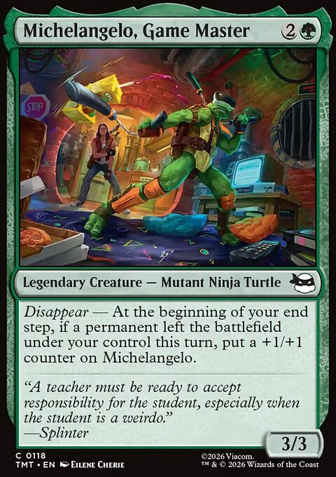 Michelangelo, Game Master, Teenage Mutant Ninja Turtles #118, Magic: The Gathering card