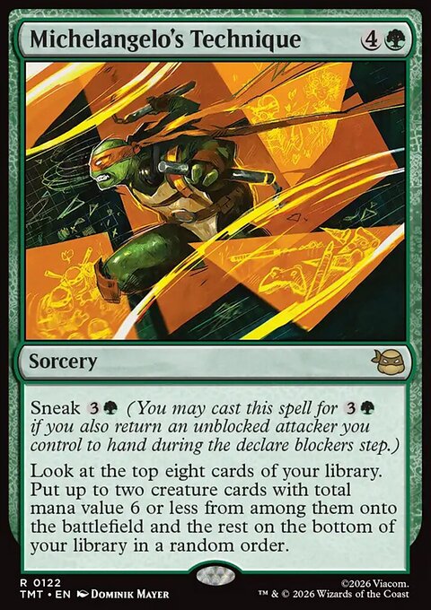 Michelangelo's Technique, Teenage Mutant Ninja Turtles #122, Magic: The Gathering card