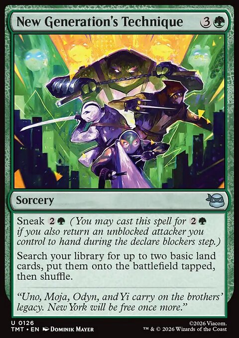 New Generation's Technique, Teenage Mutant Ninja Turtles #126, Magic: The Gathering card