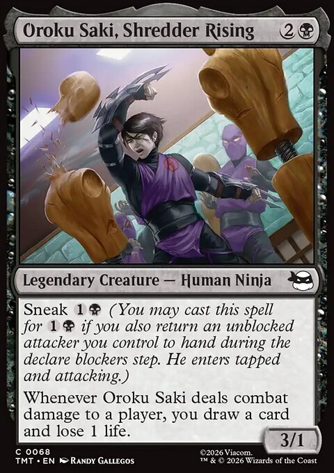 Oroku Saki, Shredder Rising, Teenage Mutant Ninja Turtles #68, Magic: The Gathering card