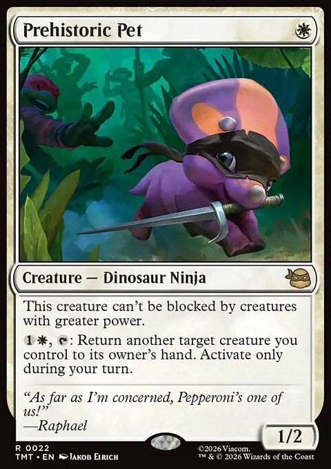 Prehistoric Pet, Teenage Mutant Ninja Turtles #22, Magic: The Gathering card