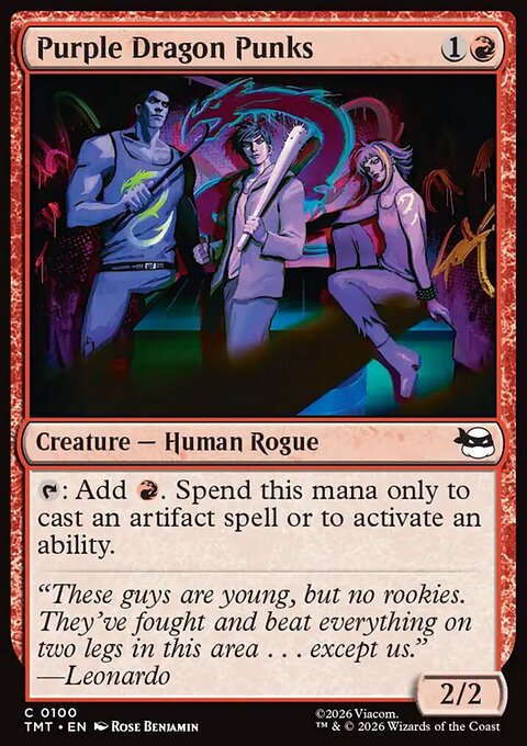 Purple Dragon Punks, Teenage Mutant Ninja Turtles #100, Magic: The Gathering card