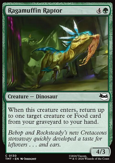 Ragamuffin Raptor, Teenage Mutant Ninja Turtles #130, Magic: The Gathering card