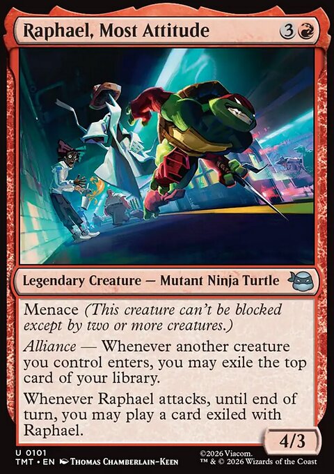 Raphael, Most Attitude, Teenage Mutant Ninja Turtles #101, Magic: The Gathering card